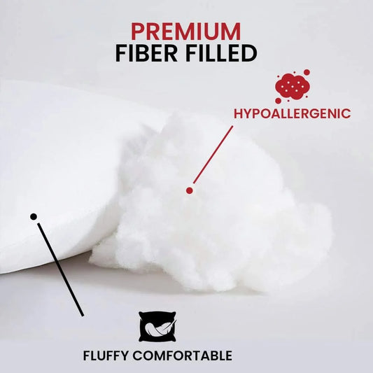 Ryotei Gel Fiber King Pillows Bulk (20x36) 12 Pack - Extra Soft Down Alternative Hotel Bed Pillows - 100% Cotton T-235 Cover, Washable, Hypoallergenic & Durable Pillows for Hotels, Resorts & AirBnB