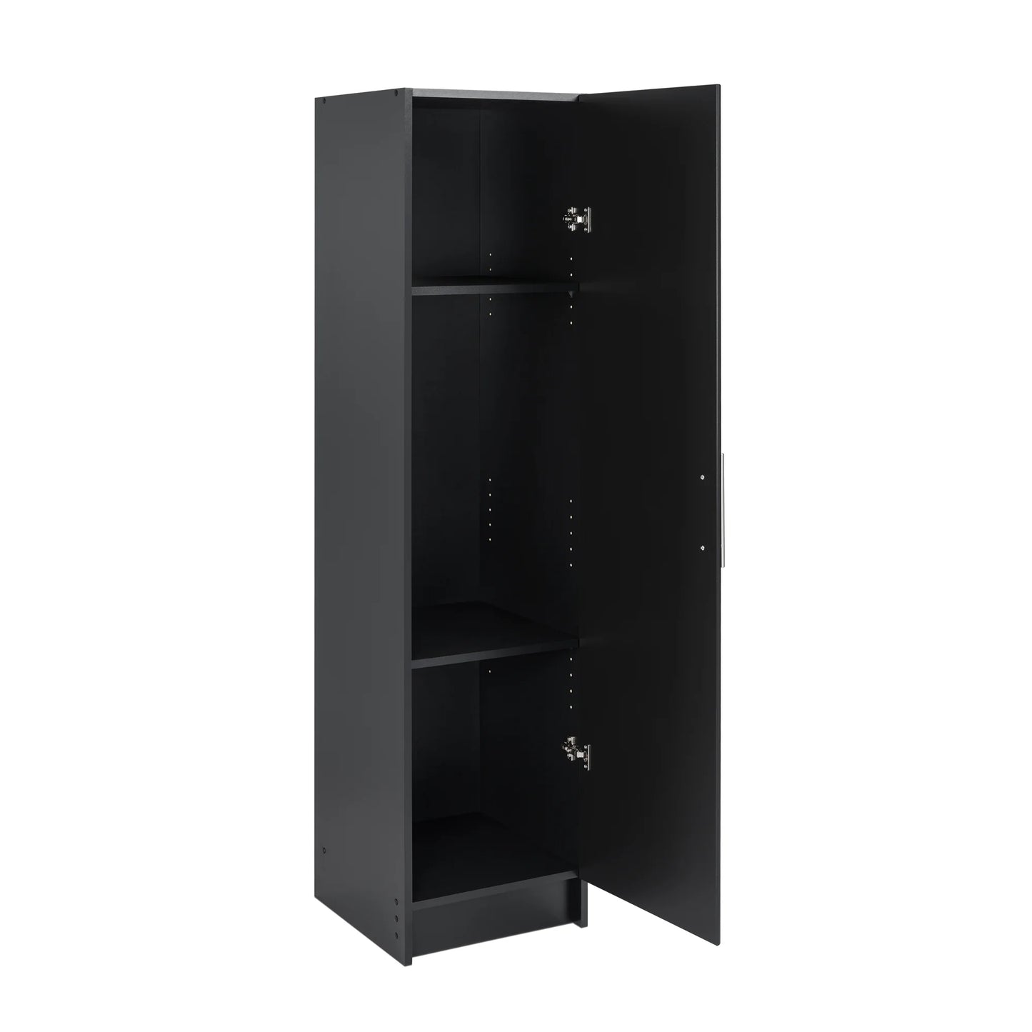 Prepac Elite 16" Storage Cabinet, Black Storage Cabinet, Bathroom Cabinet, Pantry Cabinet with 2 Adjustable Shelves, 16" D x 16" W x 65" H, BEB-1664