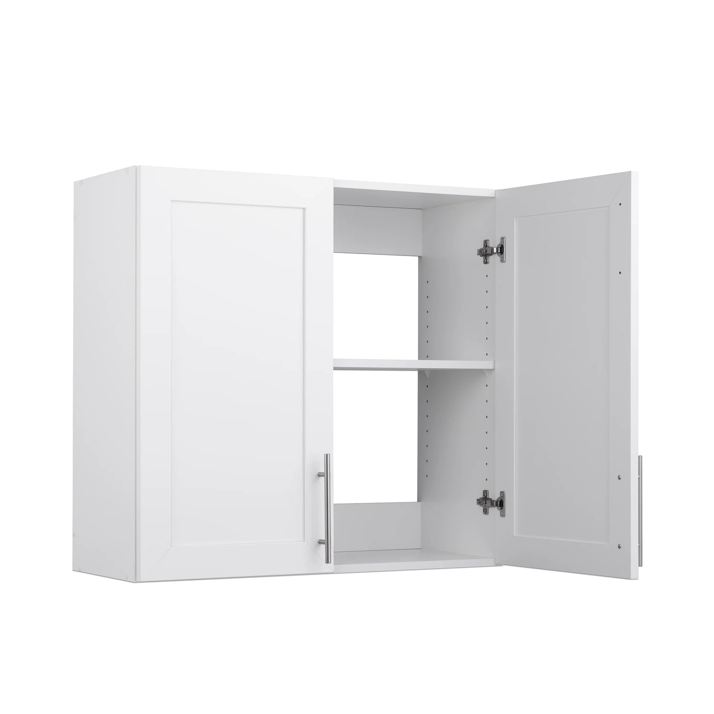 Prepac Elite 32" H Wall Cabinet with Panel Doors, White Storage Cabinet, Bathroom Cabinet, Pantry Cabinet with with 1 Adjustable Shelf 12.75" D x 32" W x 30" H, WSUR-1003-1