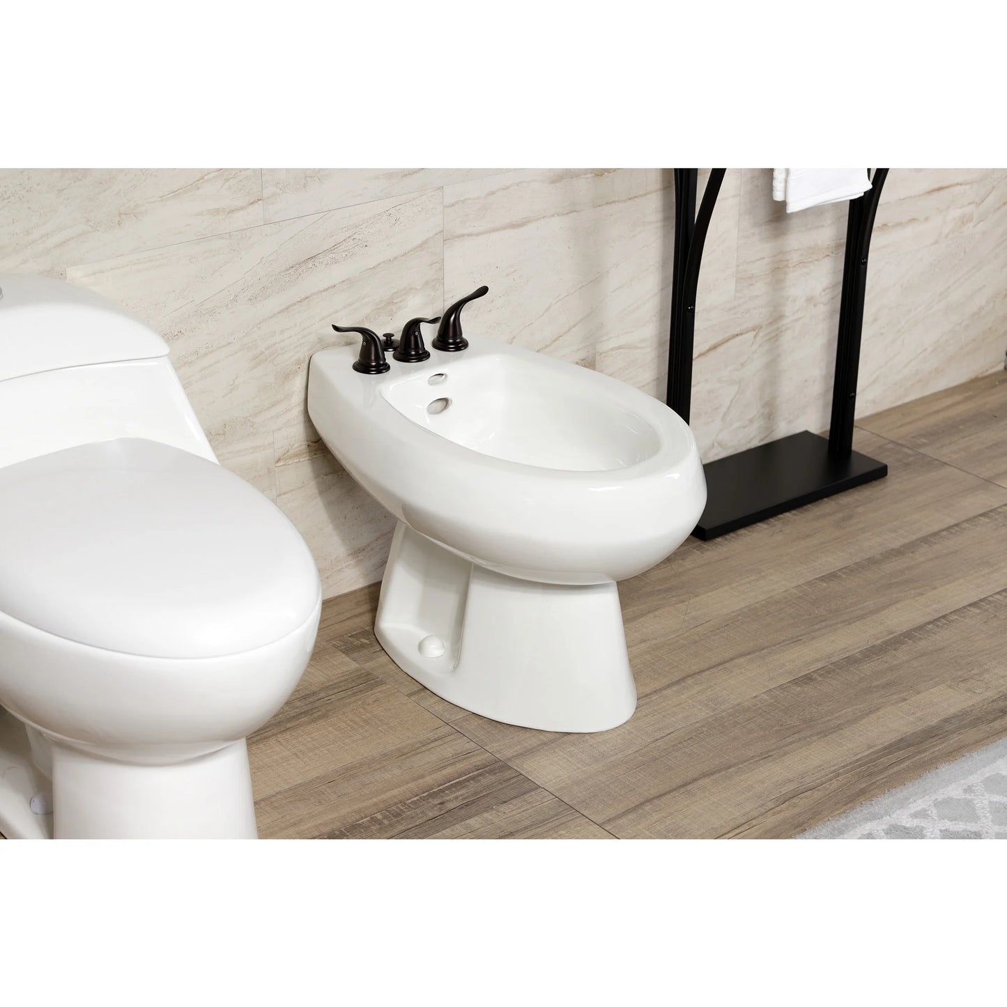 Kingston Brass KB328YL Royale Three-Handle Bidet Faucet, Brushed Nickel