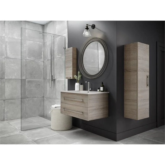 Cutler Kitchen and Bath Kato 48" Wood/Cultured Marble Bathroom Vanity in Gray