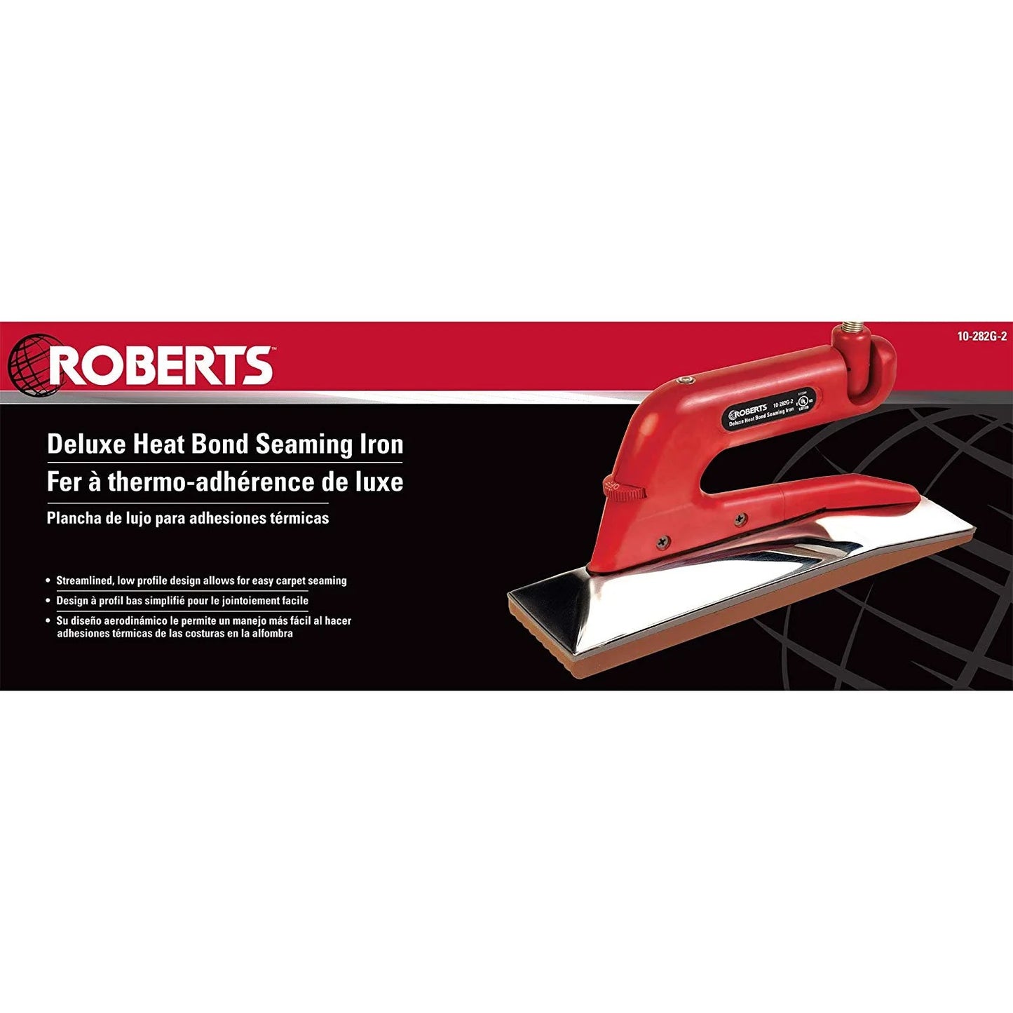 Roberts 10-282G-2 Deluxe Heat Bond Carpet Iron with Non-Stick Grooved Base