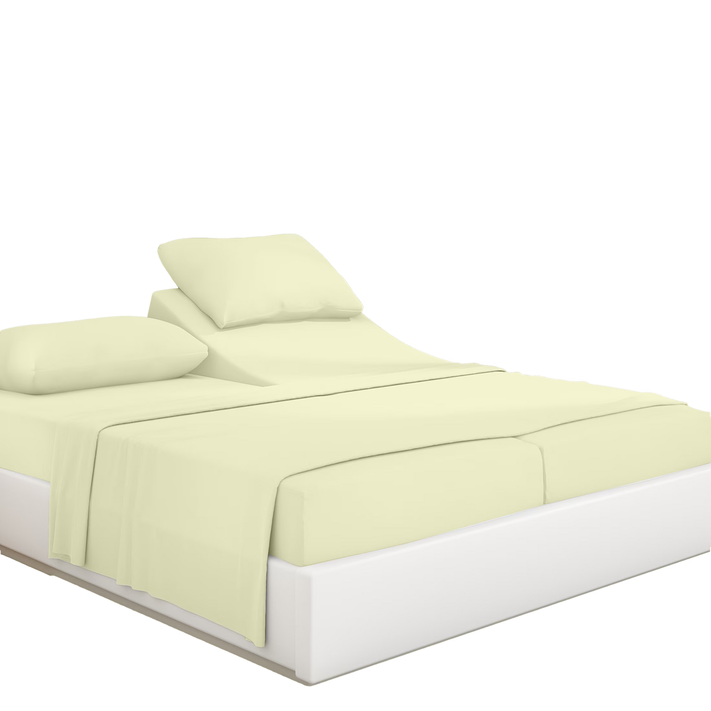 PRATYUX Split Queen 7-PC Bed Sheet Set (4-Pillowcases) 400-Thread Count 100% Egyptian Cotton Soft Breathable, 18" Deep Pockets - Black