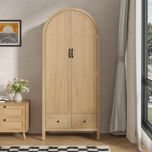 Armoire Wardrobe Closet, Bedroom Armoire with Drawers, Wood Wardrobe Storage Cabinets