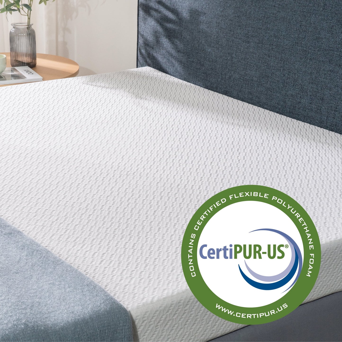 Zinus 4" 7-Zone Cooling Gel Memory Foam Mattress Topper, Twin