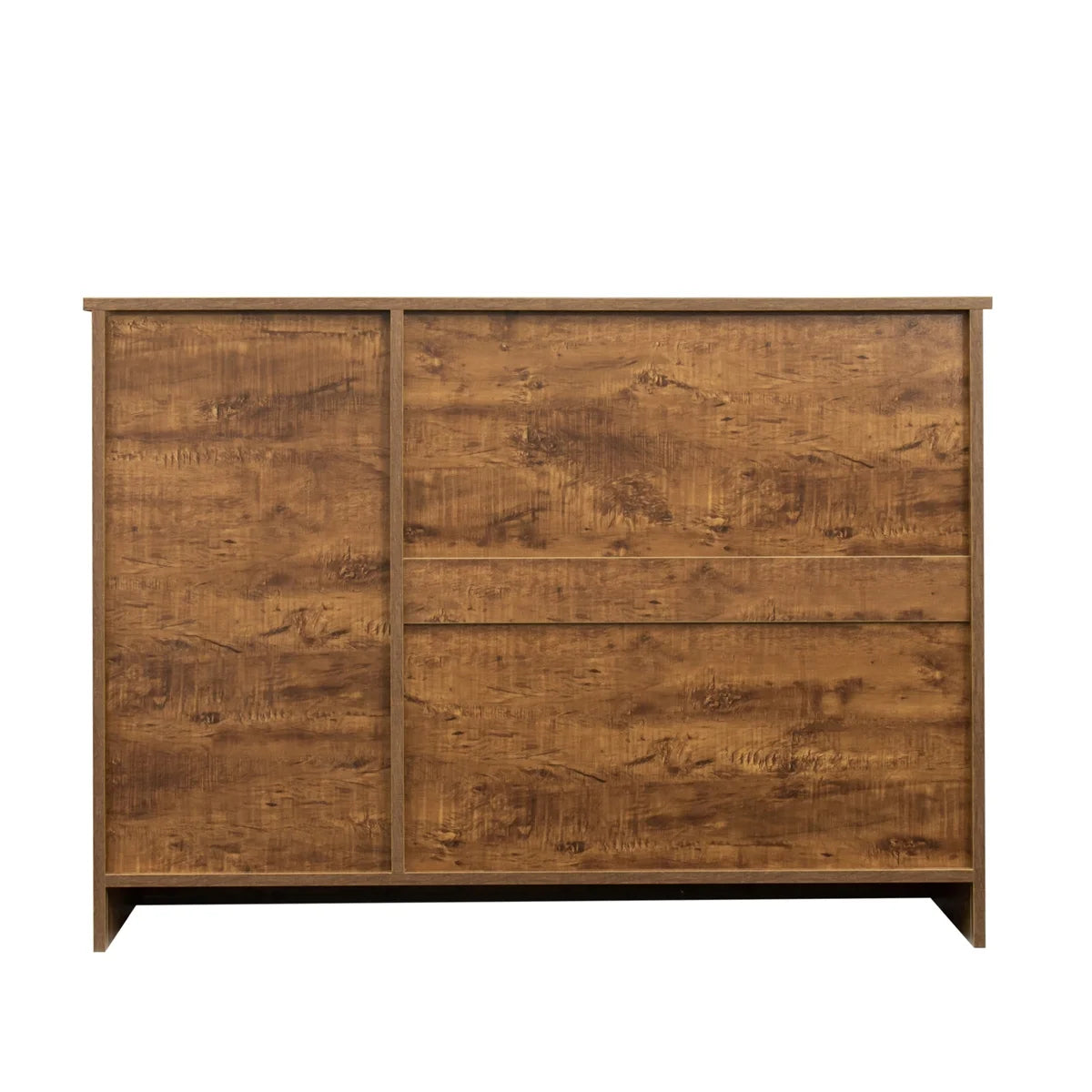 Buffet Sideboard, Kitchen Buffet Storage Cabinet Versatile Wardrobe Console Table with 2 Doors & 2 Drawers, Wood Free-Standing Pantry Cupboard with 1 Storage Cabinet for Dining Room, Oak