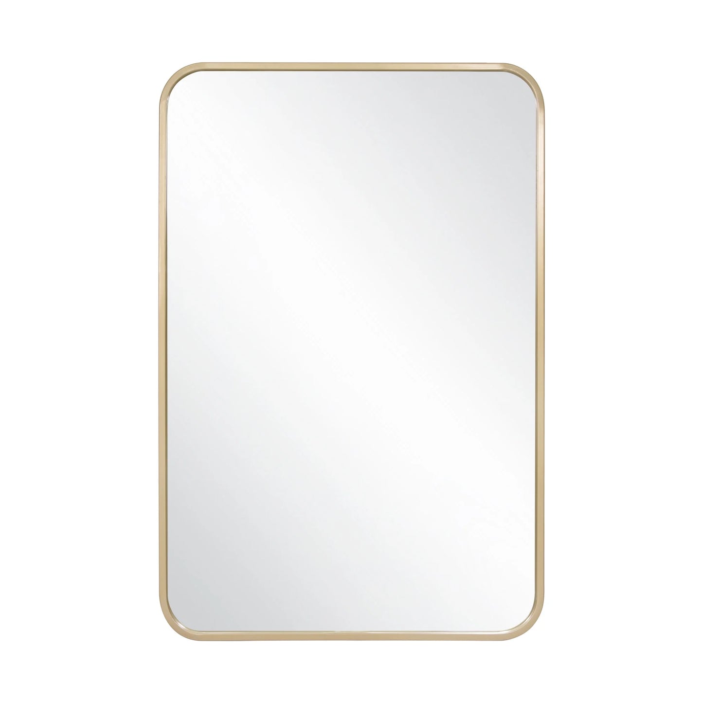 Isla Rectangle Wall Accent Mirror, 30" H x 20" L, Modern Metal Framed, Living Room, Bedroom, Bathroom Vanity Mirror, Gold Design House, 596510-GLD