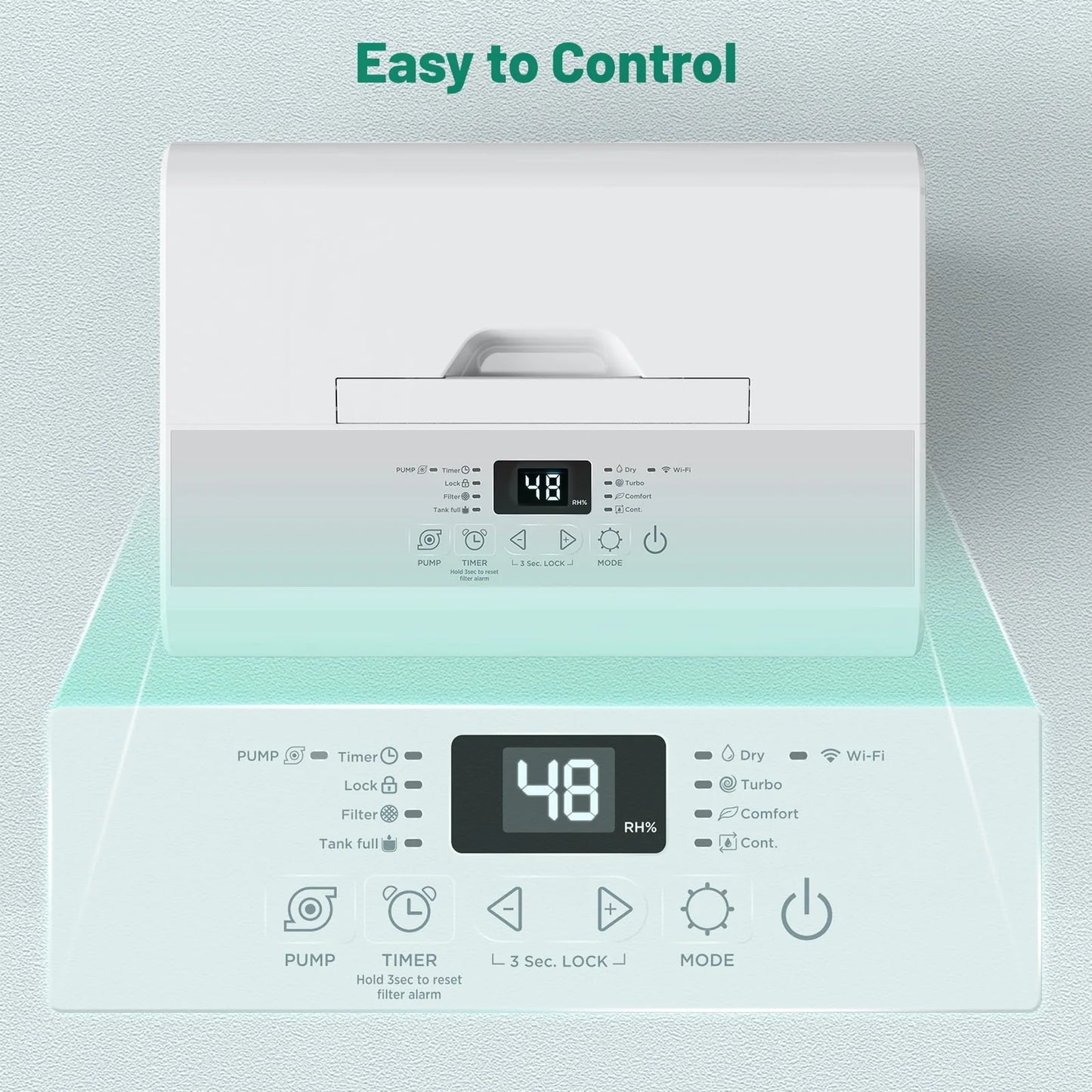 DuraComfort 50 Pints Dehumidifier for Bathroom Basement with Pump, up to 4500 Sq.ft, Energy Star, Wifi,White
