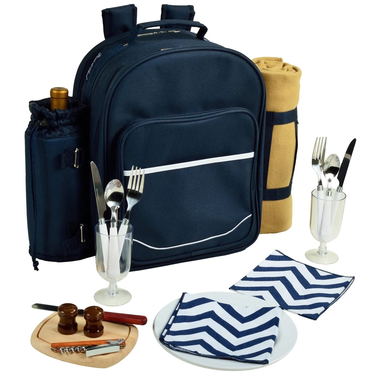 Picnic at Ascot Bold Picnic Backpack for 2 with Blanket