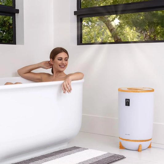 Single Touch Towel & Blanket Warmer with Fragrant Disc Holder and LED Ring (Gray)