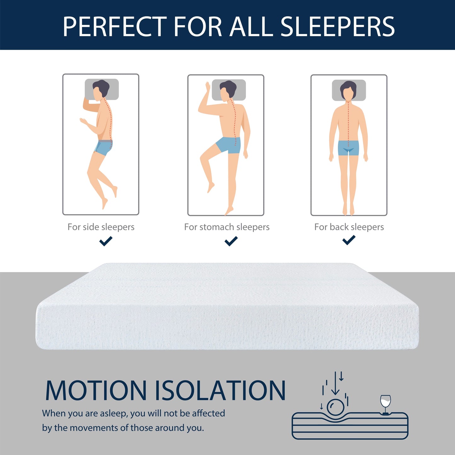 MLILY Essence Sleep 6" Twin Size Memory Foam Mattress