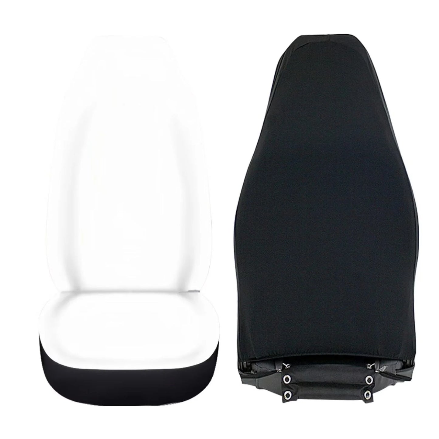 NETILGEN 2 Pcs Kit Cow Print Car Cover Set Stretchy Bucket Saddle Blanket Decorations Car Seat Cover Set Comfy Auto Protector Universal Fit SUV Van Truck Van
