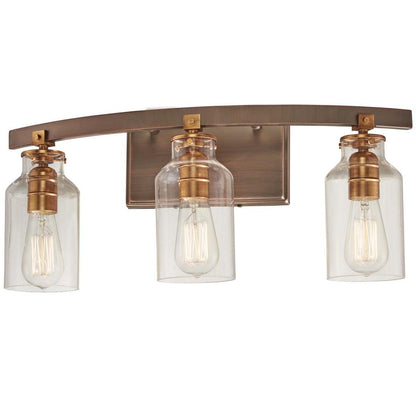 3 Light Bath Vanity Approved For Damp Locations In Traditional Style 9.25 Inches Tall By 22 Inches Wide Minka Lavery 3553-588