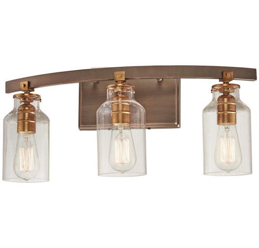 3 Light Bath Vanity Approved For Damp Locations In Traditional Style 9.25 Inches Tall By 22 Inches Wide Minka Lavery 3553-588