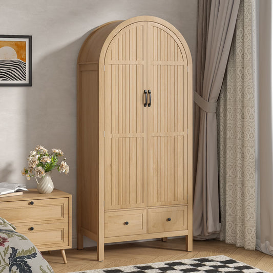 Armoire Wardrobe Closet, Bedroom Armoire with Drawers, Wood Wardrobe Storage Cabinets