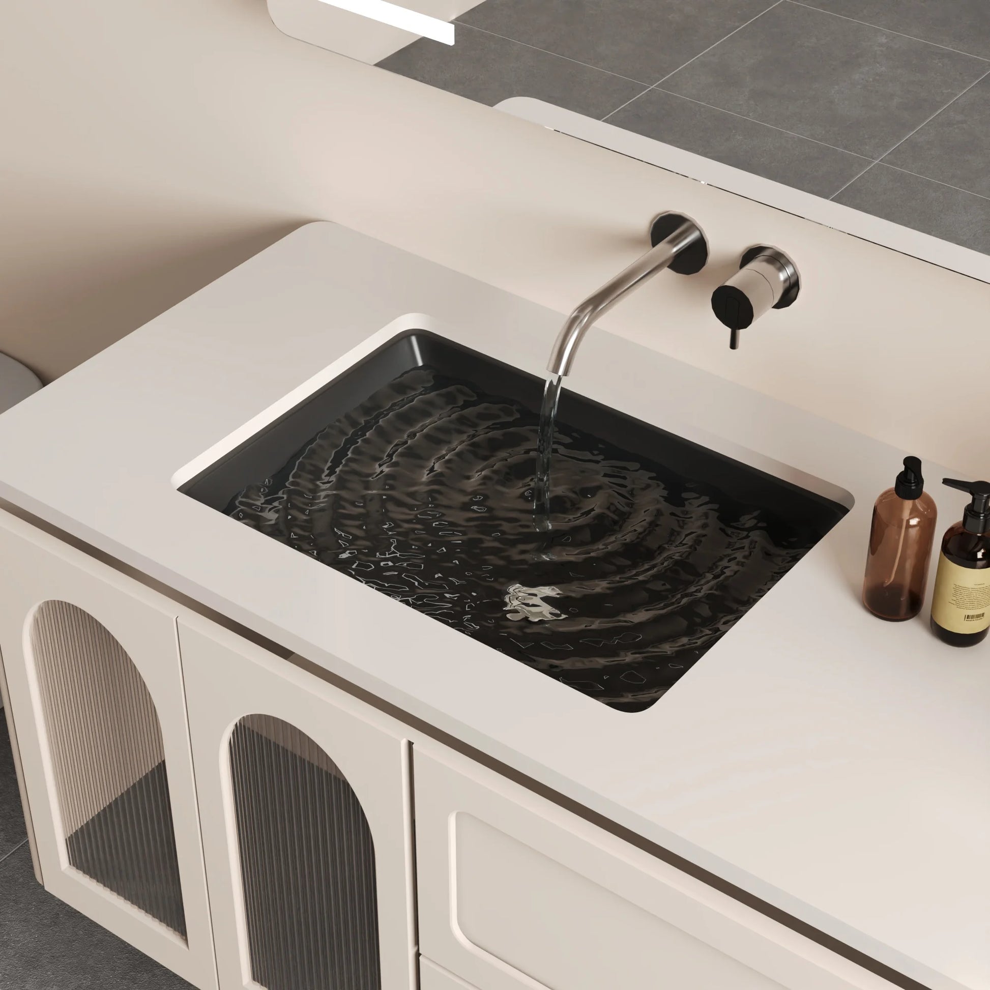 DV-1U306B DeerValley Ursa Undermount Bathroom Sink 18" X 13" Rectangular Vitreous China with Overflow