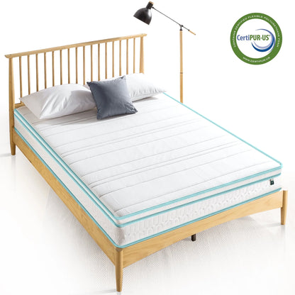 Zinus Green Tea Infused Euro Top 8" Innerspring Mattress, Queen