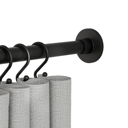(4 pack) Better Homes & Gardens Rustproof 43°?- 72°?Modern Adjustable Tension Shower Curtain Rod, Matte Black
