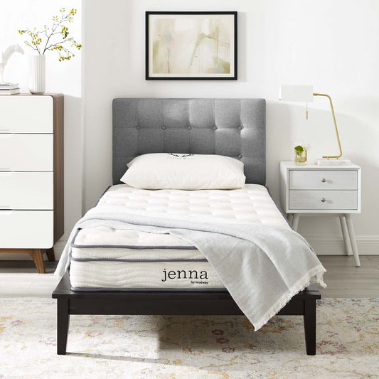 Modway Jenna 8" Innerspring and Foam Twin Mattress in White