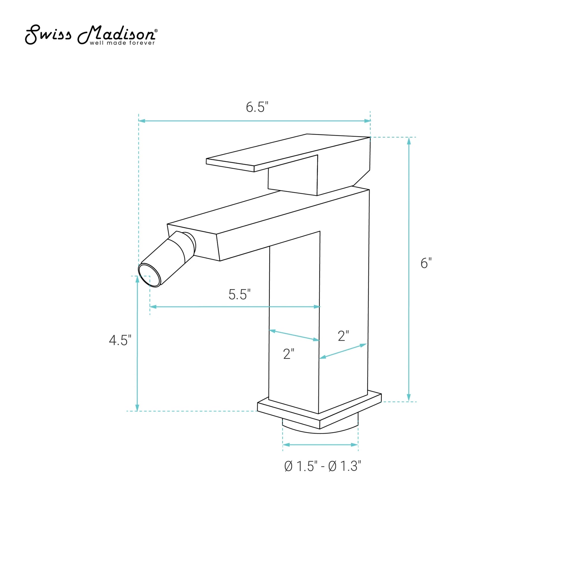 Concorde Bidet Faucet in Matte White