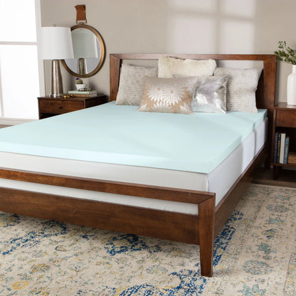 Splendorest 3-inch Serene Foam Mattress Topper - Blue Twin