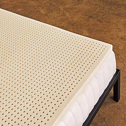 Pure Green Natural Latex Mattress Topper - Firm - 1 Inch - Twin XL Size (GOLS Certified Organic)