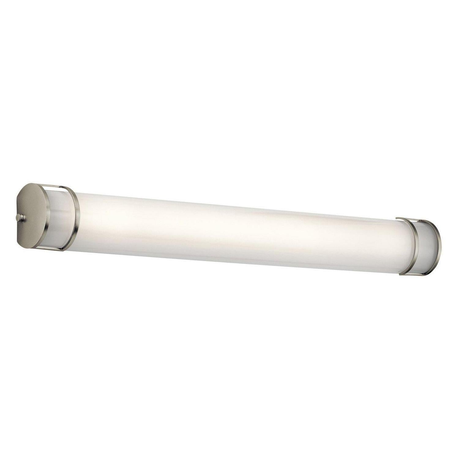 1 Light Linear Bath Vanity Approved For Damp Locations With Transitional Inspirations 4.5 Inches Tall By 36.5 Inches Wide Kichler Lighting 11143Niled
