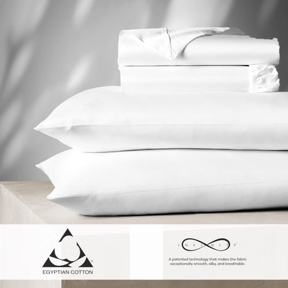 Aireolux 100% Cotton Egyptian 1000 Thread Count Queen Bed Sheet Set - 4-Piece Silky Sateen, Deep Pocket, Super Soft & Breathable, Yellow