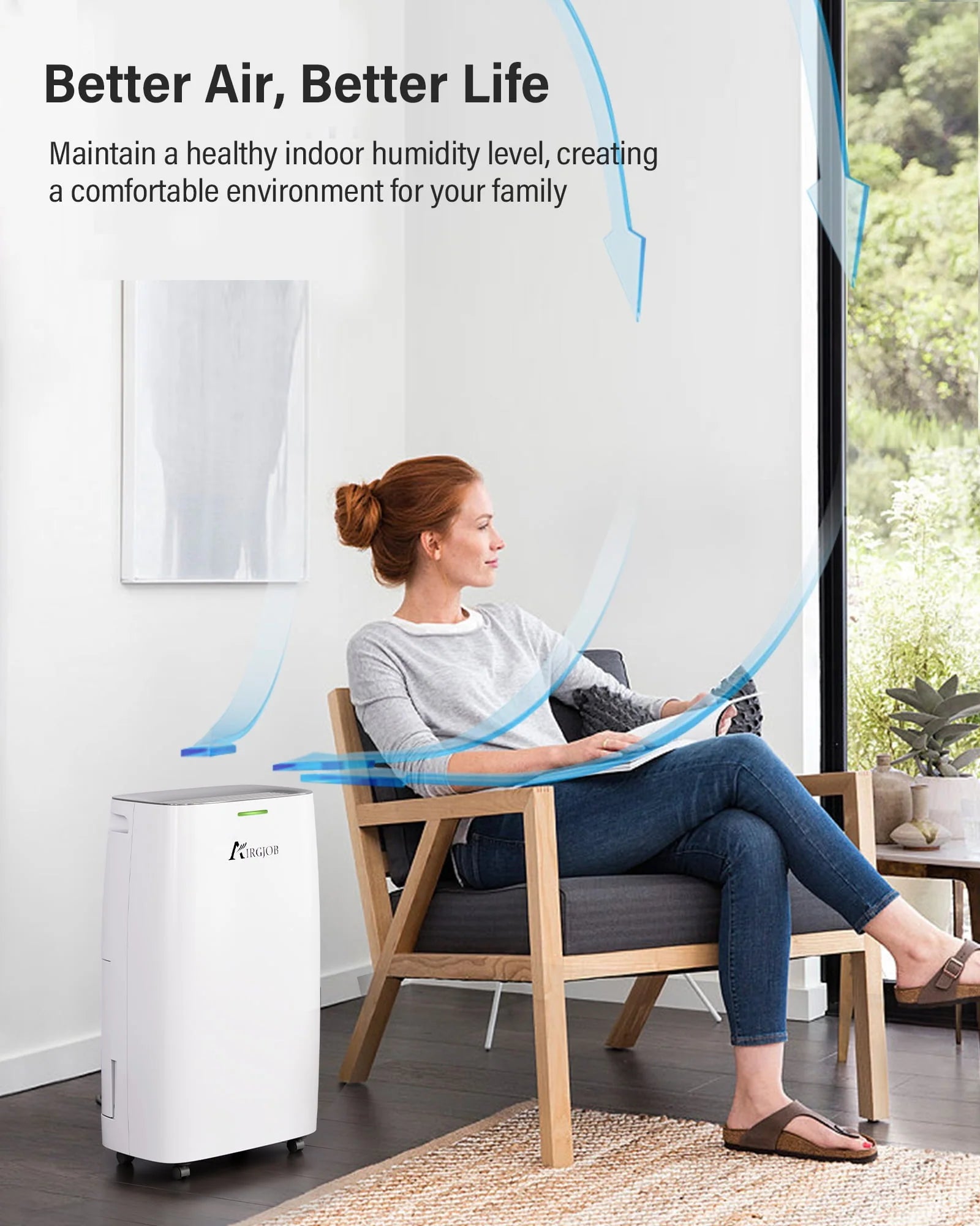 Dehumidifier 32 Pint for 2000 Sq. Ft, Auto Continuous Drain Remove Moisture, Quiet Dehumidifier With Child Lock for Bathroom Basements and Large Room