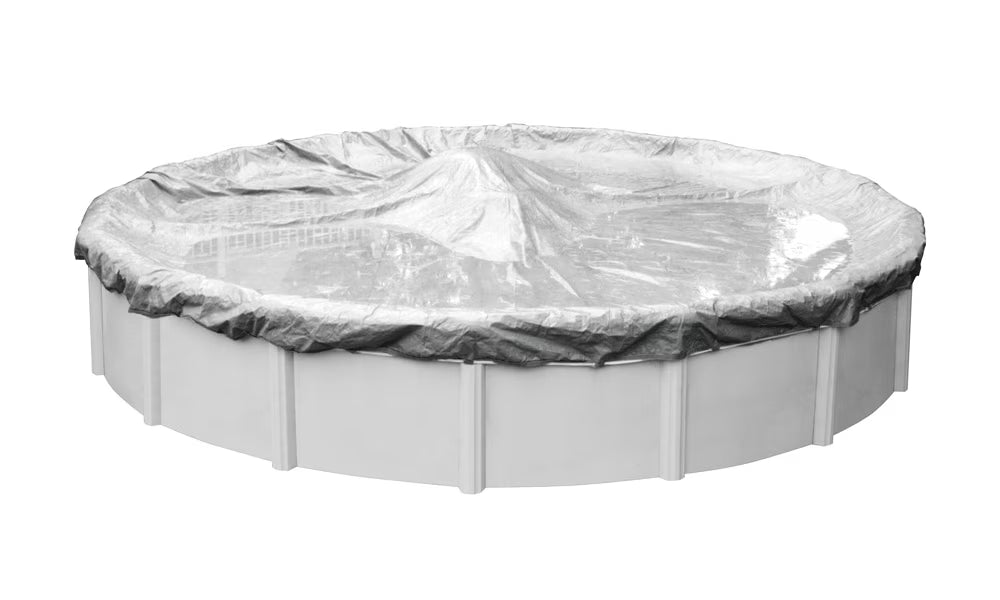 Robelle 10-Year Dura-Guard Silver Round Winter Pool Cover, 30 ft. Pool