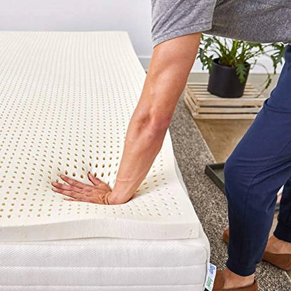 Pure Green Natural Latex Mattress Topper - Firm - 1 Inch - Twin XL Size (GOLS Certified Organic)
