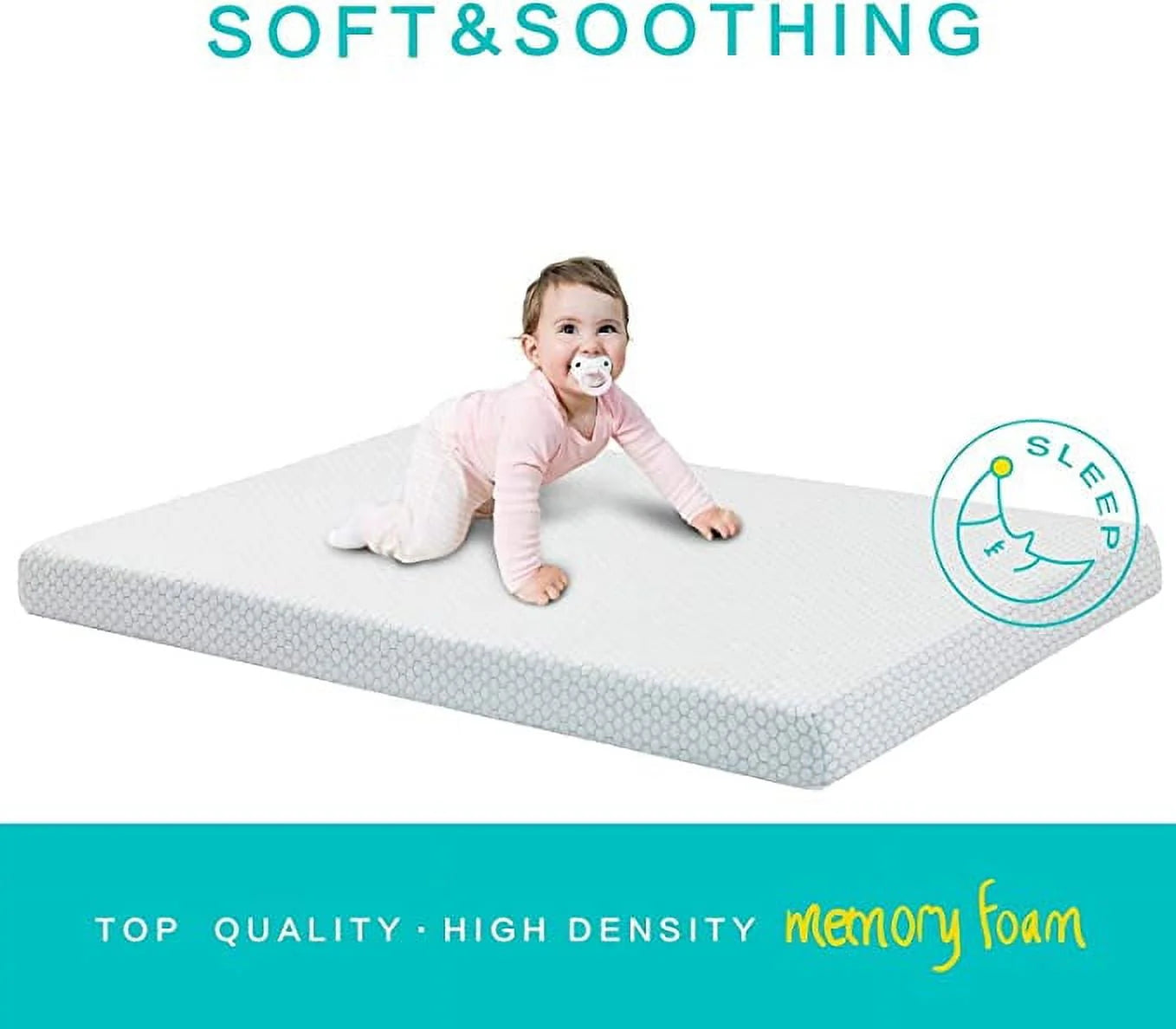 SheSpire Pack n Play Mattress, Memory Foam Playard Mattress, Portable Toddlers Mattress Firmness Featuring Soft Removable Washable Cover (38"x26")