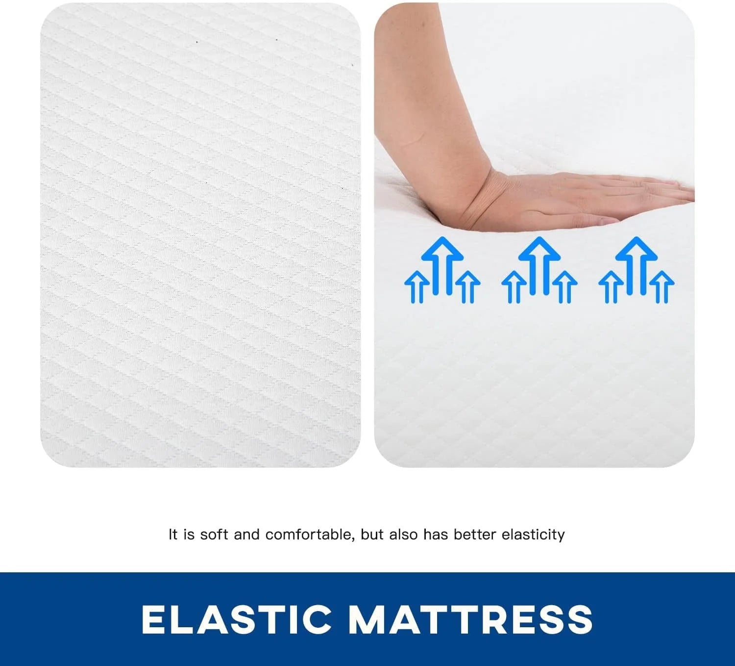FDW Twin Mattress 6 inch Gel Memory Foam Mattress Queen Mattresses Medium Firm Mattresses,White