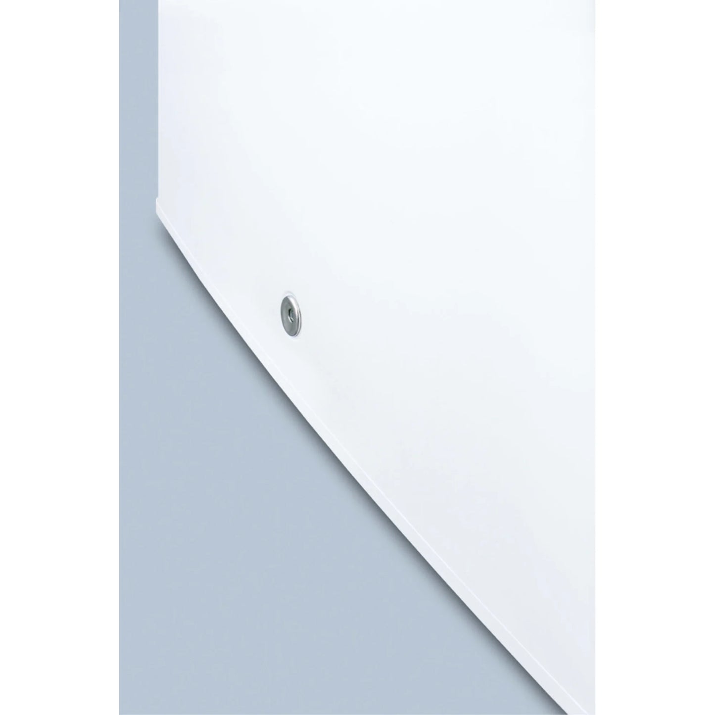 Compact manual defrost all-freezer with lock and probe hole
