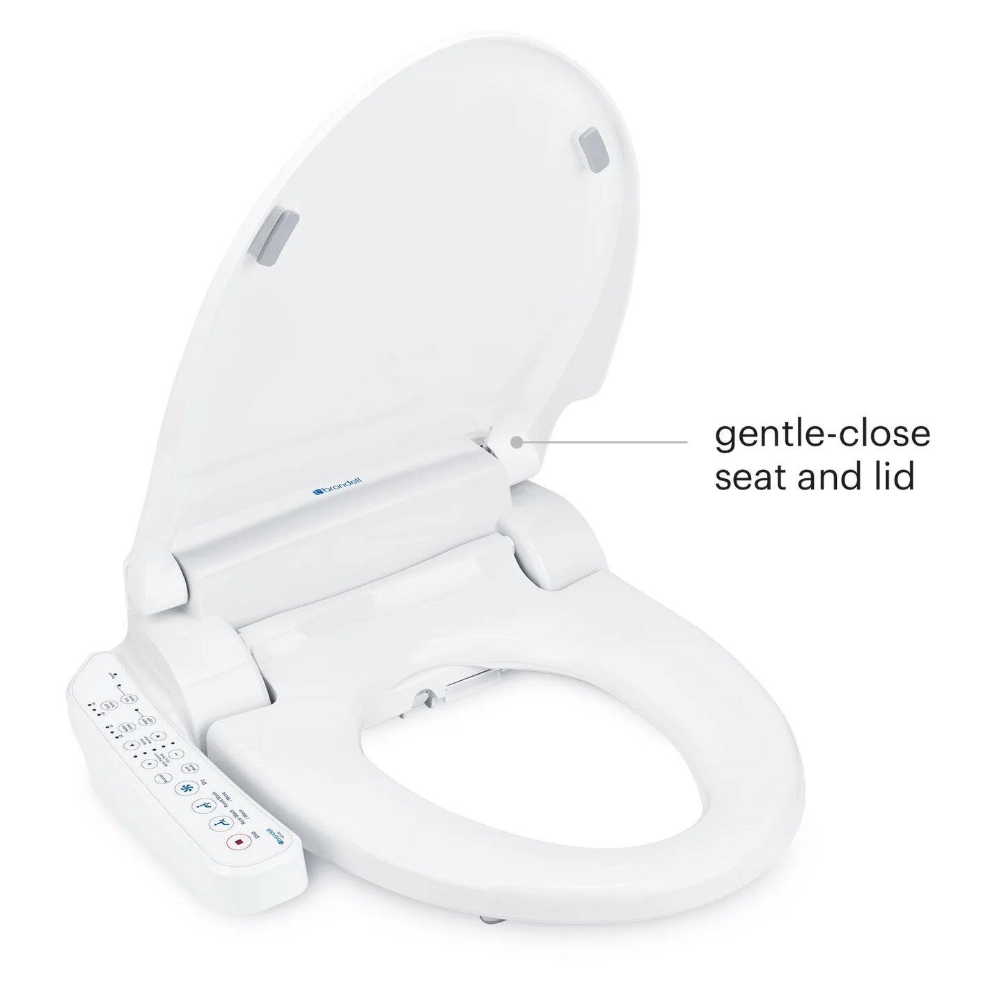 Brondell Swash SE400 Bidet Seat with Sidearm, Dryer and Stainless Steel Nozzle, Elongated White