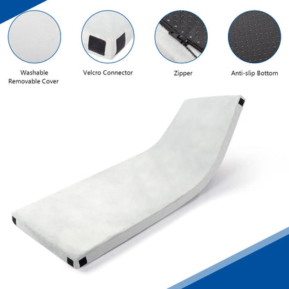 Seizeen Camping Mattress Pad, Portable Roll Up Sleeping Pad for Camping, Memory Foam Floor Sleeping Mat for Tent Car Travel, Storage Bag, Waterproof Bottom, Gray Plush Fabric, 75"D x 25"W x 2.5"T