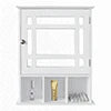 Sesslife Small Bathroom Floor Storage Cabinet, Free Standing Kitchen Cupboard Wooden Cabinet with 1 Door, White