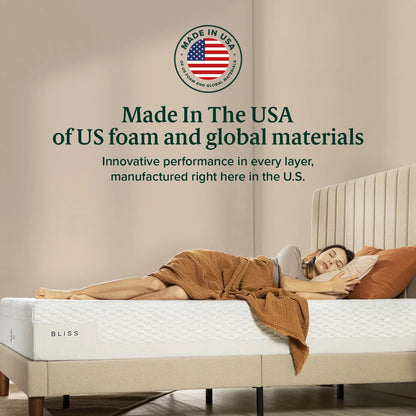 Zinus 12" Bliss Memory Foam Mattress, Made of US Foam and Global Materials, Twin