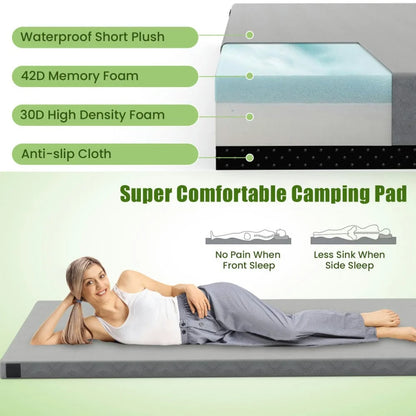 Spaco Indoor Outdoor Sleeping Mat with High Density Foam Cushion and Carrying Bag, Air Mattresses & Sleeping Bags for Outdoor as Garden, Yard, Gary