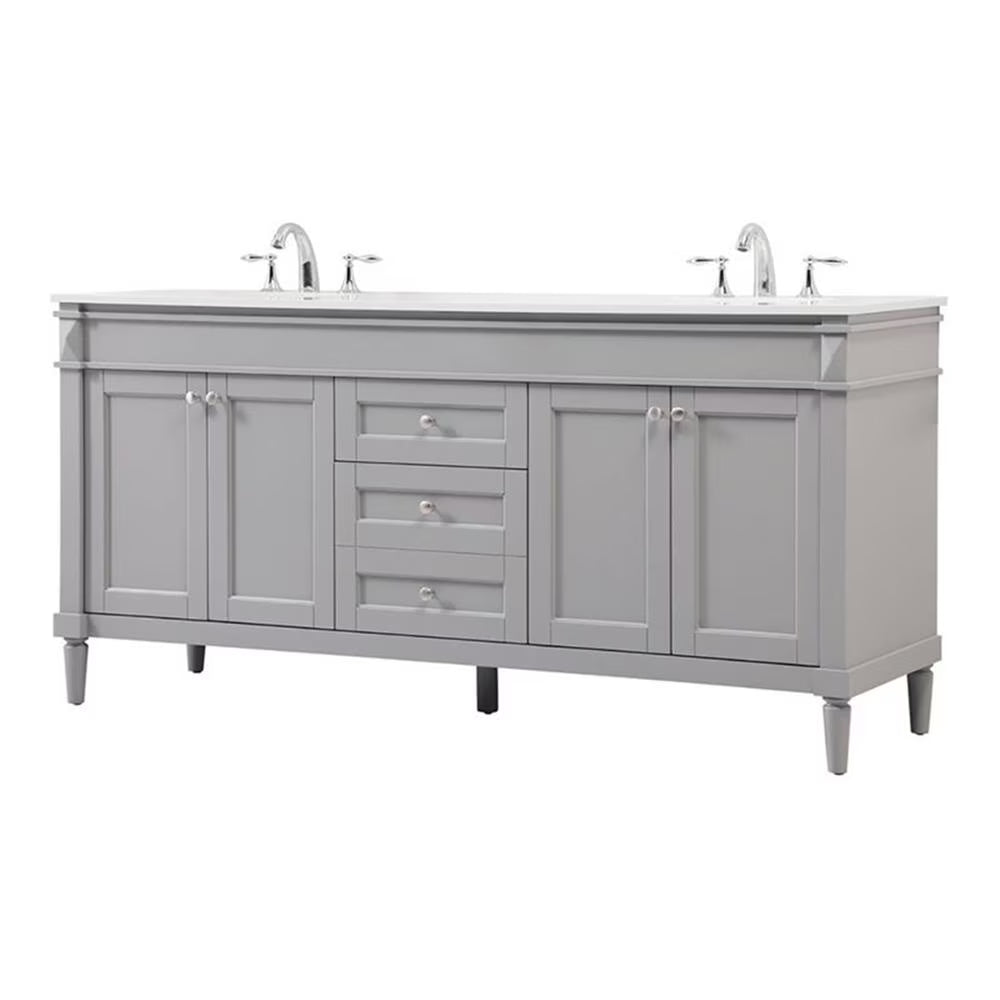 Elegant Kitchen and Bath 72 Inch Double Bathroom Vanity In Blue