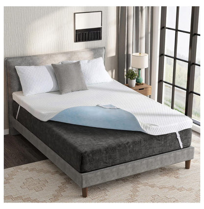4 Inch Gel Memory Foam Mattress Topper Full - Cooling Topper with Removable Cover - Certified, Pressure Relief, 54x75x4 - Mattress Enhancer