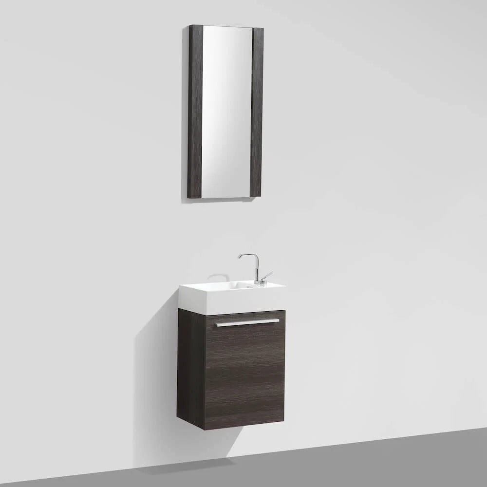 Blossom Colmar 18" Floating Bathroom Vanity w/Acrylic Sink | Navy Blue Finish | Wall Mount | Soft-Close