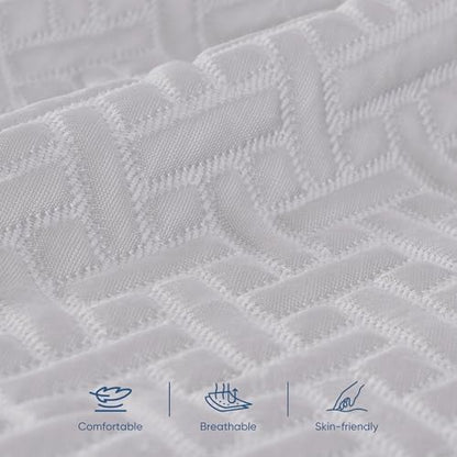 Memory Foam Mattress Topper King Size, 3 Inch Gel Infused Cooling Mattress Pad with Breathable Bamboo Cover, Pressure Relief & Machine Washable Bed Topper 76"x80" Gray