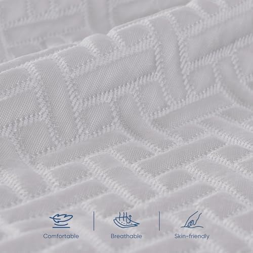 Memory Foam Mattress Topper King Size, 3 Inch Gel Infused Cooling Mattress Pad with Breathable Bamboo Cover, Pressure Relief & Machine Washable Bed Topper 76"x80" Gray