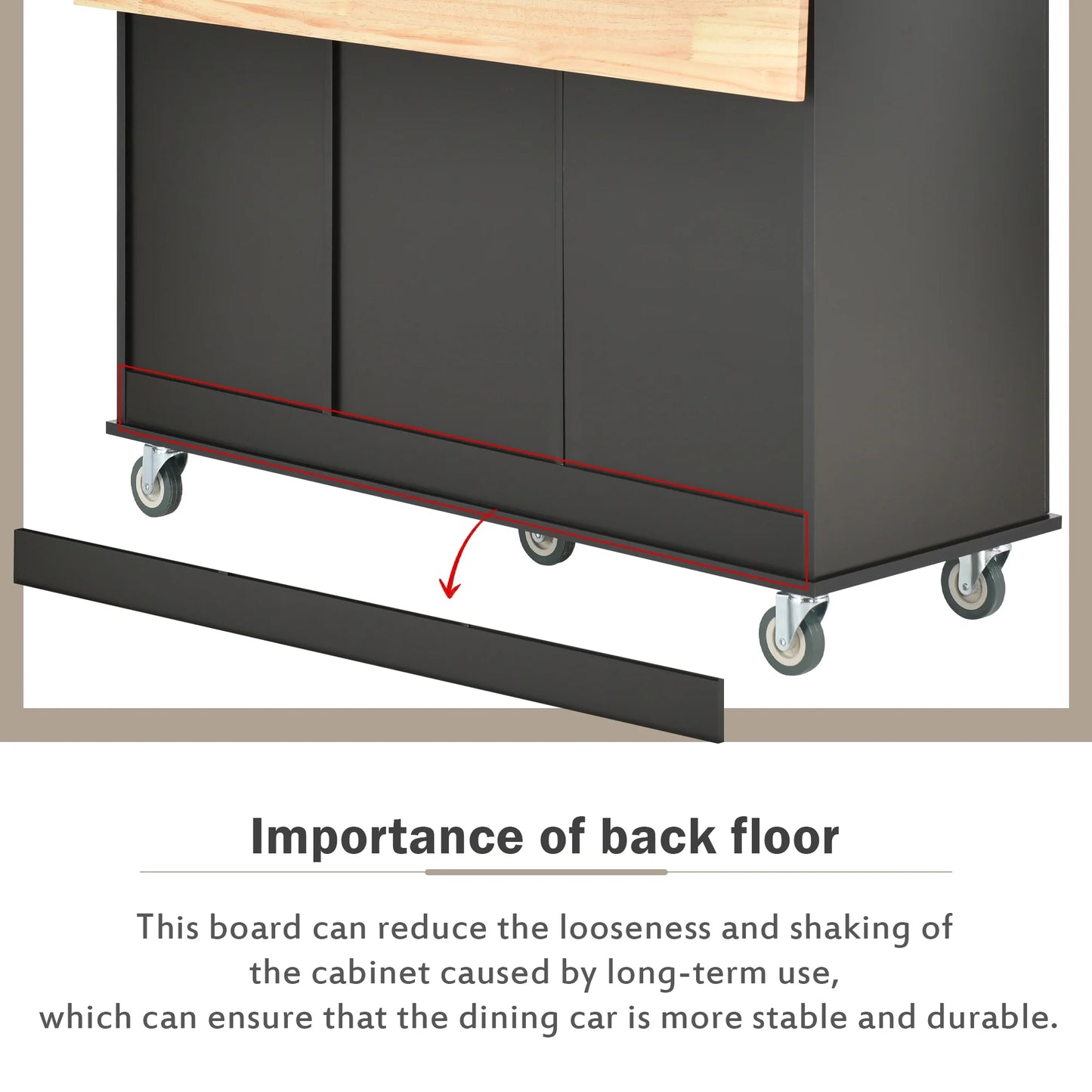 52.7" Width Rolling Mobile Kitchen Island with Solid Wood Top and Locking Wheels, Moveable Kitchen Island Cart with Storage Cabinet, Drop Leaf Breakfast Bar, Spice Rack, Towel Rack, Drawer