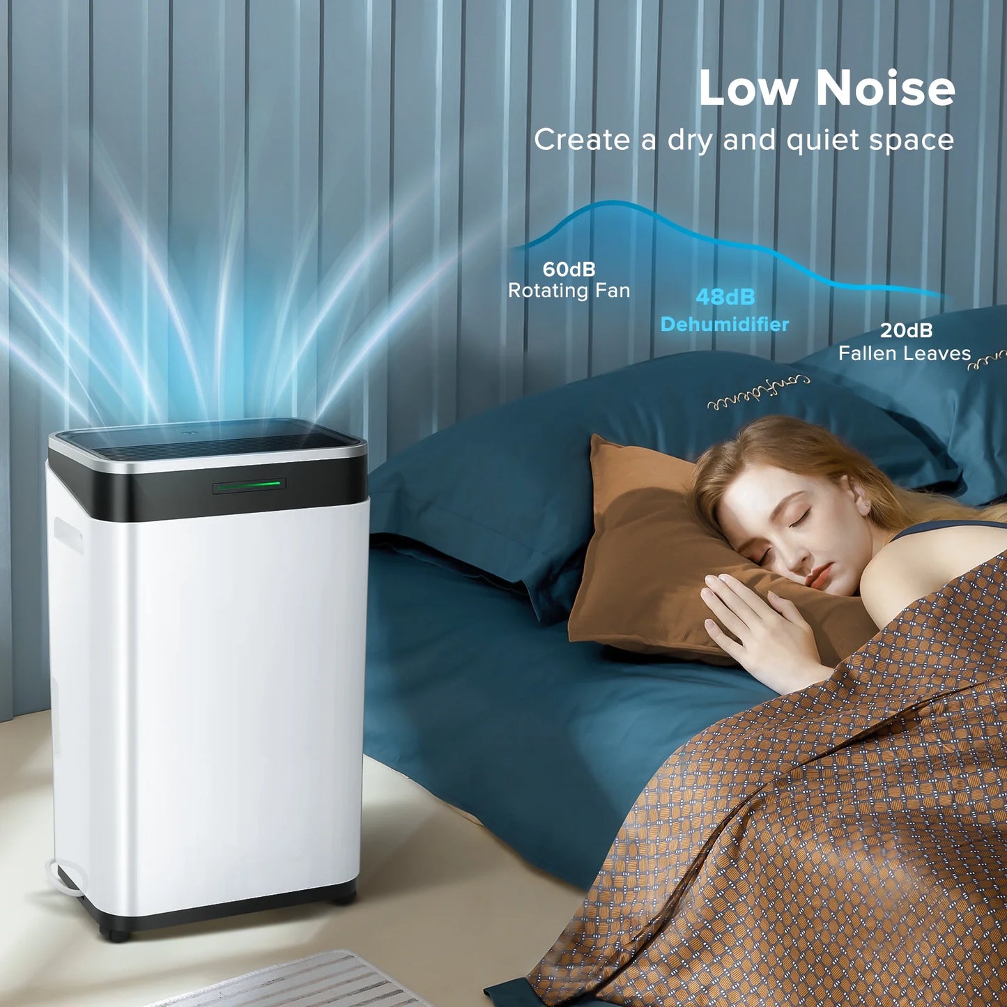 KISSAIR 15 Pint Dehumidifier, Max 3000 Sq.Ft Coverage Area, 3 Operation Modes, 24H Timer, Basement/Bathroom/Laundry Room