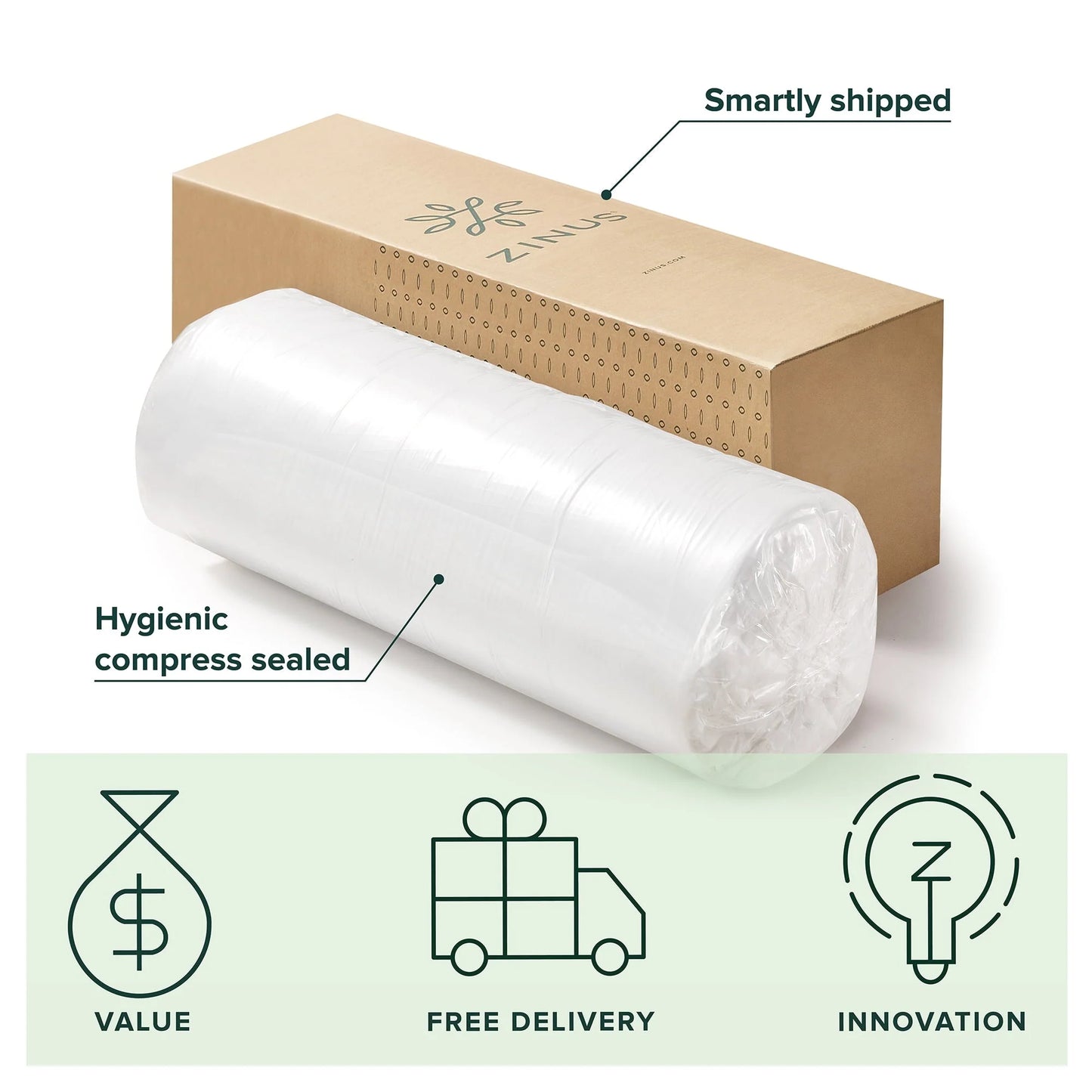 Spa Sensations by Zinus 10" Gel Essential Memory Foam Mattress, Queen