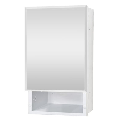 FUMANGO 16x26 Medicine Cabinet, Simple& Beautiful, Large Storage Space, Matte White for Bathroom Vanity