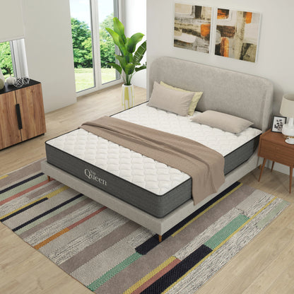 NapQueen Victoria 10" Medium Firm, Hybrid of Cooling Gel Infused Memory Foam and Pocket Spring Mattress, Queen Size