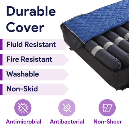 Proheal Low Air Loss Alternating Pressure Air Mattress with Pump - 3" Foam Base - 36° x 80° x 8"